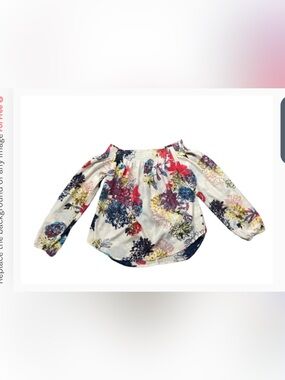h.hoa.wd. by Bethany & Hannah Floral Smocked Top - Cream & Navy